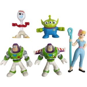 Disney Pixar Toy Story 4 Toys Lot of 5 Minifigures Buzz Forky‎ Bo Peep Alien